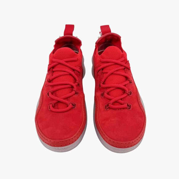Christian Louboutin Arpoador Red Sock Sneakers Size 39.5 US 9.5 Suede Drawstring - Picture 2 of 14